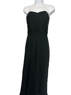 Lauren Sz 10 Silk Strapless Ruched Elegant Chiffon Skirt Glam Dress Womens